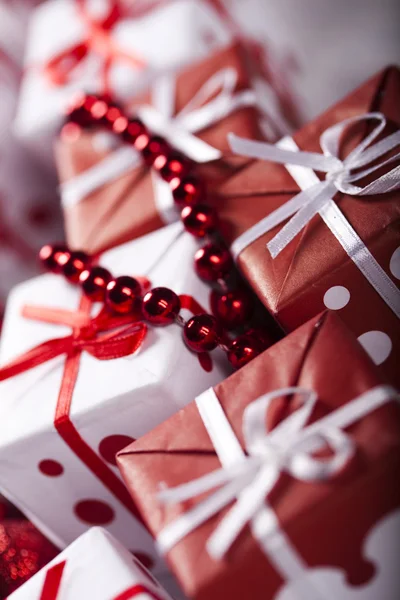 Kerstdecoratie, geschenken — Stockfoto