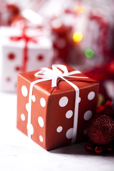 Kerstdecoratie, geschenken — Stockfoto