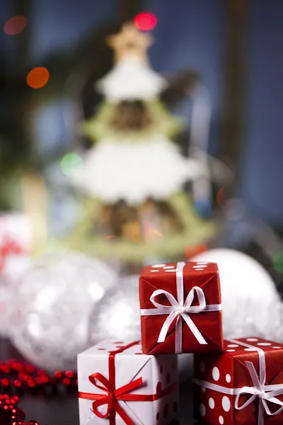 Noel dekorasyonu, hediyeler — Stok fotoğraf