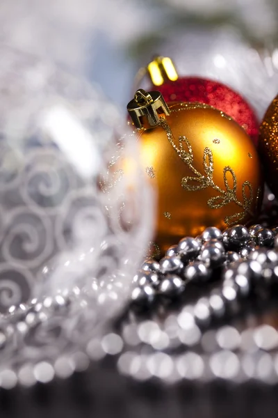 Glitter kerstballen — Stockfoto