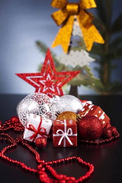 Vánoční strom, vánoční den — Stock fotografie