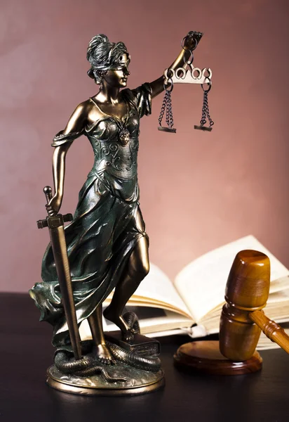 Dieu de la loi, statue de la justice , — Photo