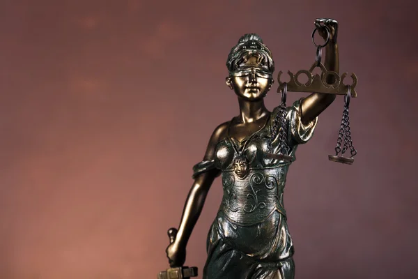 Isten a jog, igazságügyi szobor, — Stock Fotó