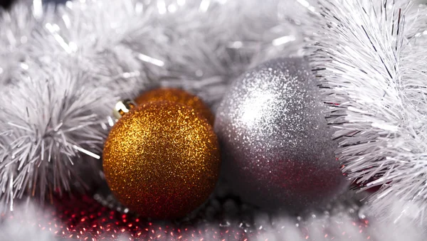 Christmas background with baubles Royalty Free Stock Images