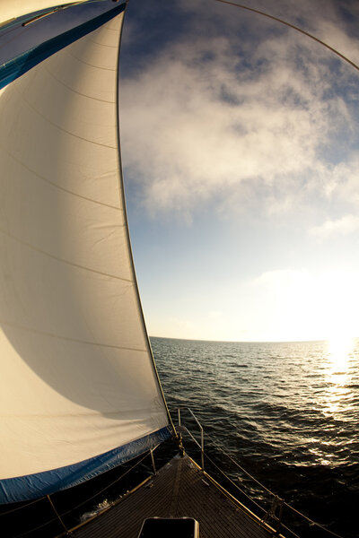 Sailing on the Baltic Sea.