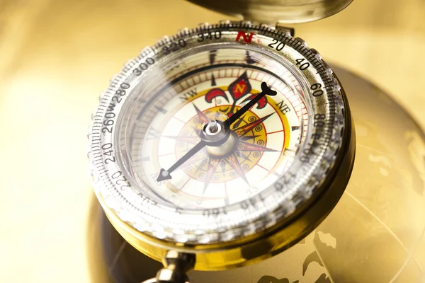 Detalj närbild kompass — Stockfoto
