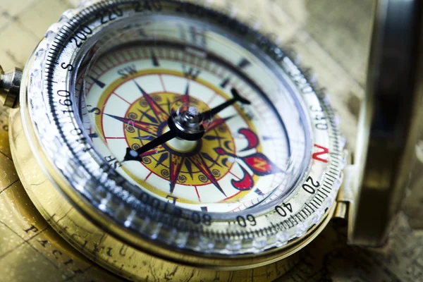 Detail closeup compass — Stock Photo, Image