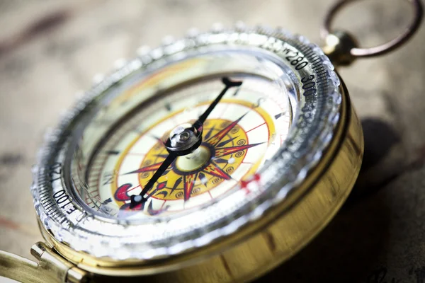 Szczegół zbliżenie kompas — Zdjęcie stockowe