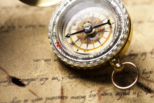 Szczegół zbliżenie kompas — Zdjęcie stockowe
