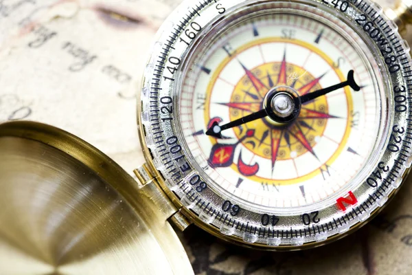 Detail closeup kompas — Stock fotografie