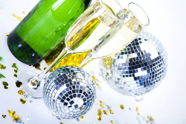 Champagne, nieuwe jaar feest — Stockfoto