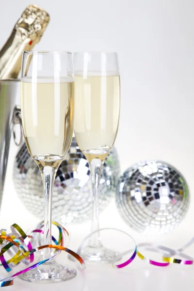 Champagne, nytt år, fest — Stockfoto