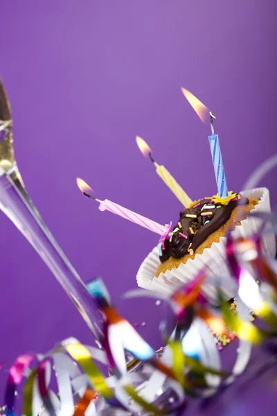 Cupcake birthday surpris — Stock Photo, Image