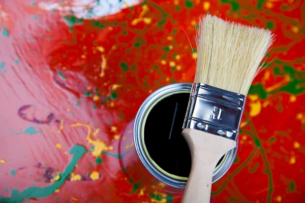 Campioni di pennello e vernice — Foto Stock