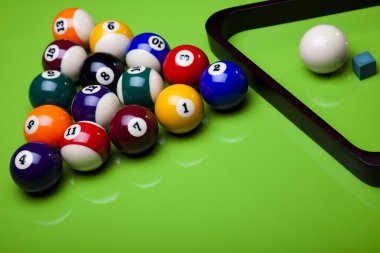 bilardo topu yakın çekim
