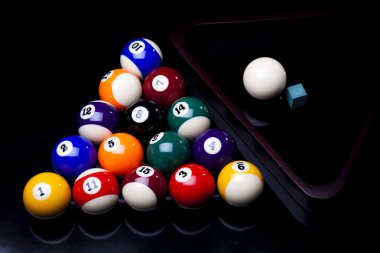 yakın çekim bilardo topları