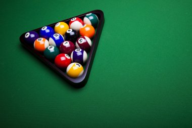 yakın çekim bilardo topları