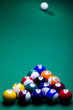 yakın çekim bilardo topları