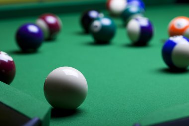 yakın çekim bilardo topları