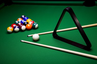 yakın çekim bilardo topları