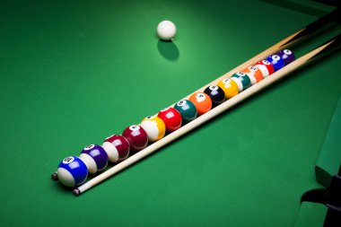 yakın çekim bilardo topları