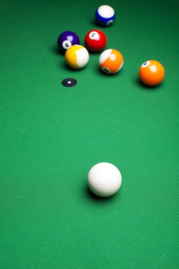 yakın çekim bilardo topları