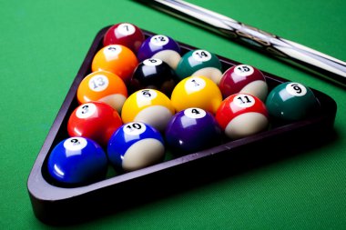 yakın çekim bilardo topları