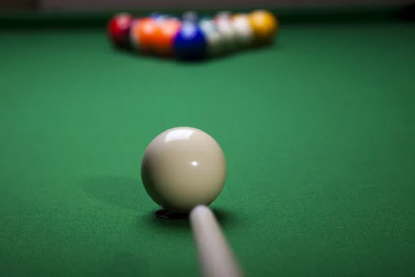 Billiard table and ball — Stock Photo, Image