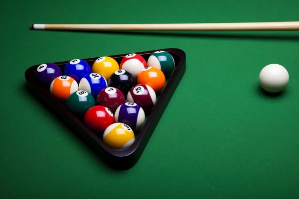 Billiard table and ball — Stock Photo, Image