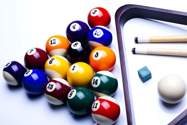 Billiard balls isolate on white — Stock Photo, Image