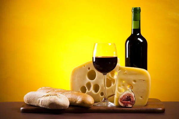 stock image Wine and cheese