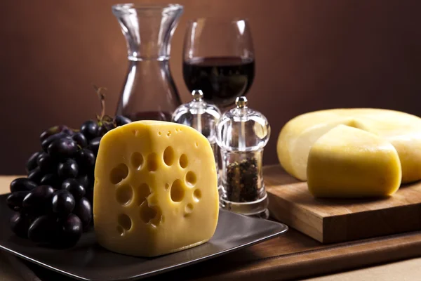 Vin și brânză — Fotografie, imagine de stoc