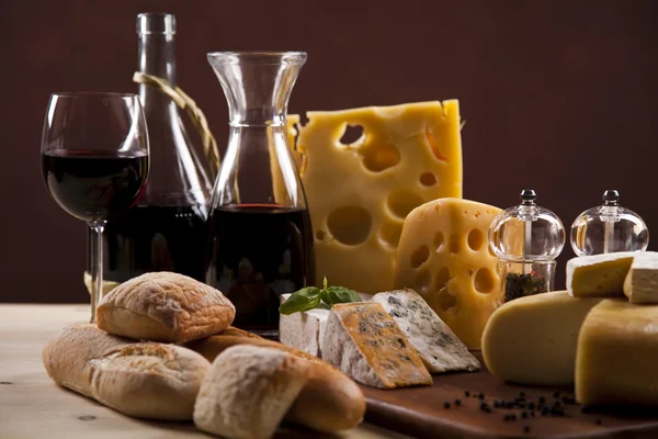 stock image Wine and cheese