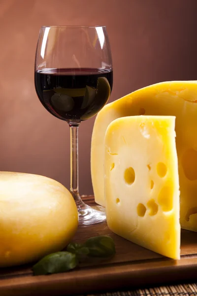 stock image Wine and Cheese still life