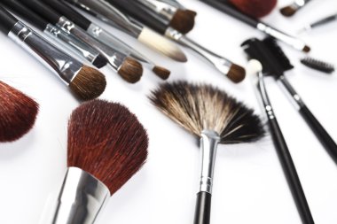 Professional makeup brushes clipart