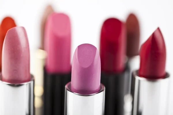 Lipsticks on white background — Stock Photo, Image
