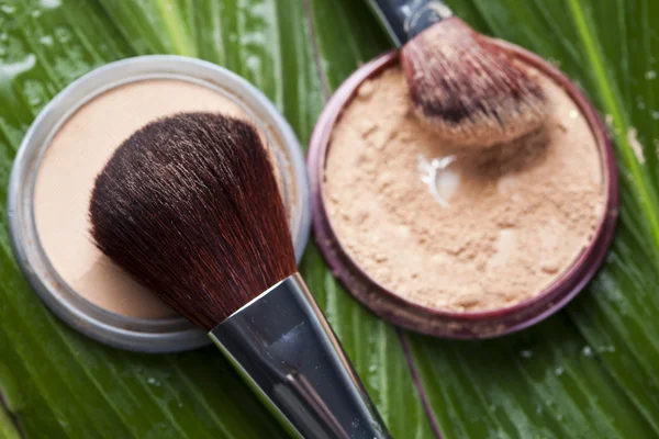 Make up and face powder — Stock Photo, Image