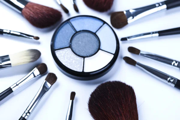 Eyehadows collectie, make-up — Stockfoto
