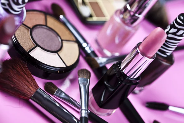Sammlung von Make-up-Produkten — Stockfoto