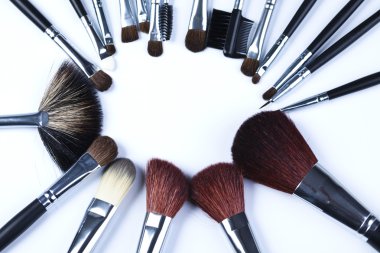 Brushes, makeup, cosmetics clipart