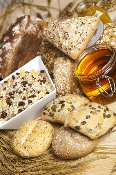 Varietà di pane integrale — Foto Stock