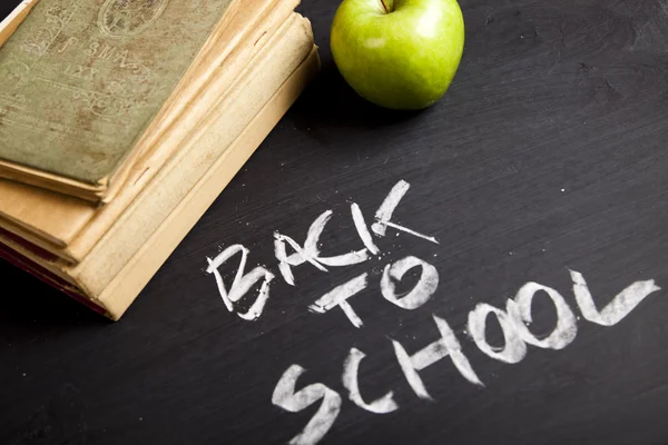 Apple on back to school — Stock Photo, Image