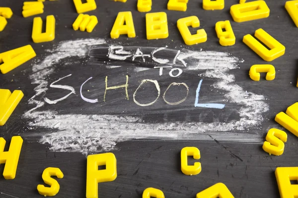 学校の背景、文字と黒板 — ストック写真