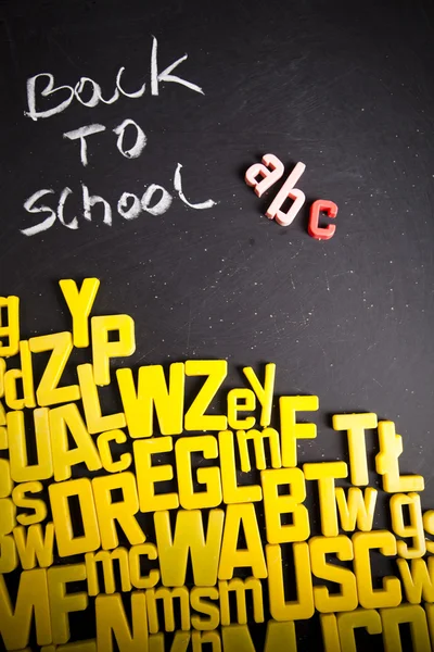 Iskola, az ábécé, a betűk — Stock Fotó