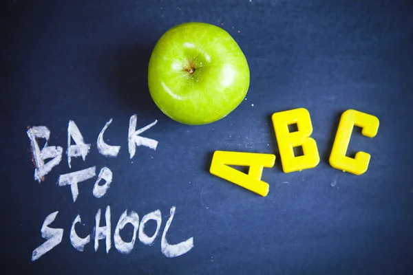 Apple on back to school — Stock Photo, Image