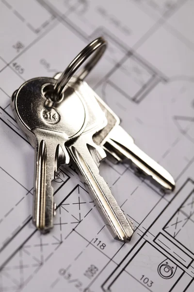 Schlüssel, neues Zuhause — Stockfoto