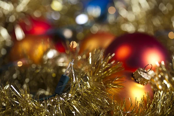 Kerstballen en Kerstdag — Stockfoto