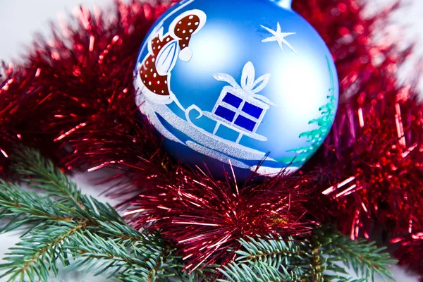 Christmas tree and Baubles — Stock Photo, Image