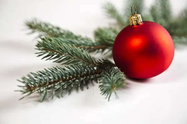 Christmas tree and Baubles — Stock Photo, Image