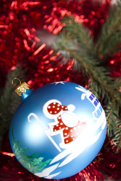 Bauble, sfondo natalizio — Foto Stock